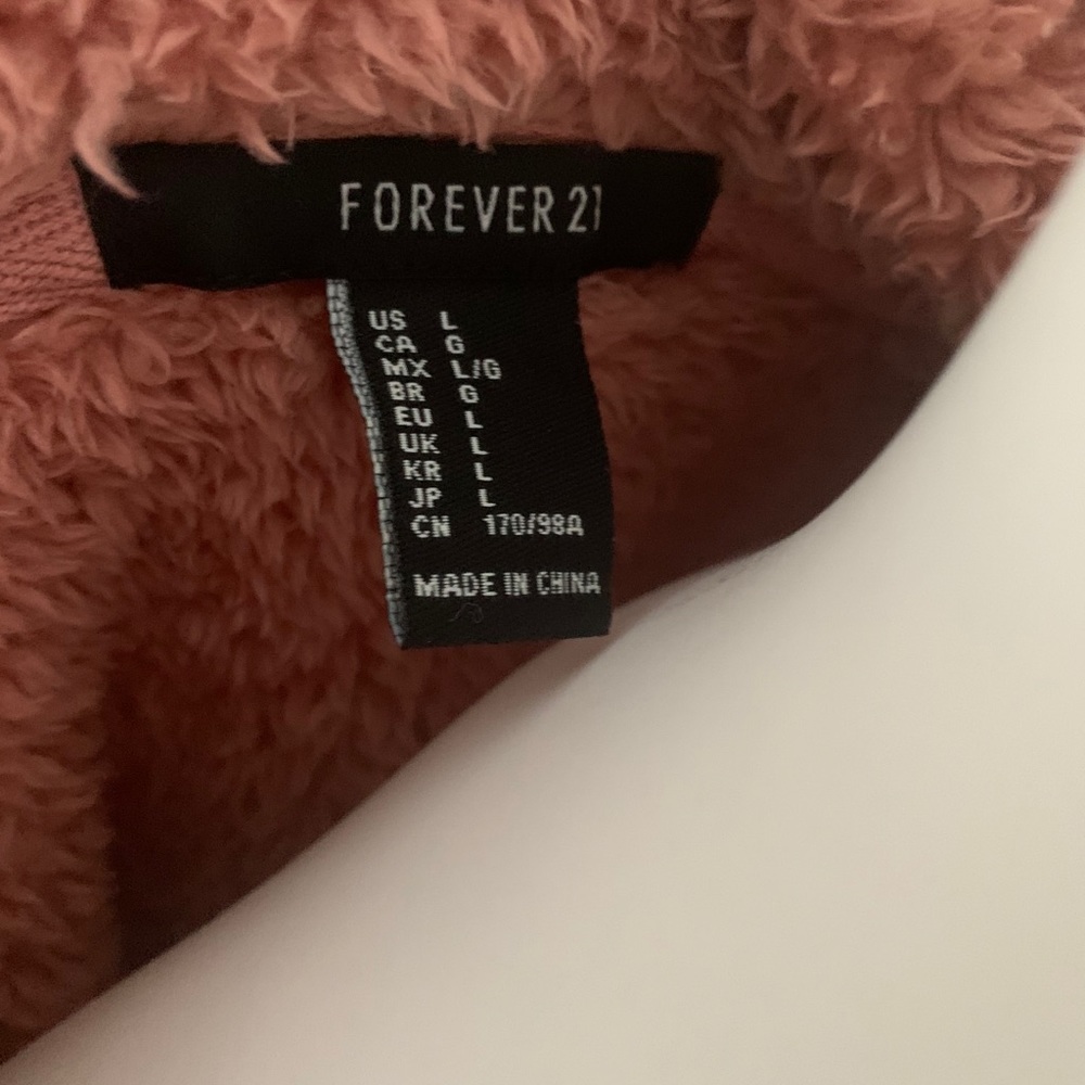 Pink Fuzzy Zip Up - Picture 4 of 5